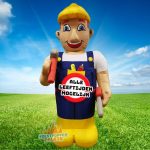 Deze opblaaspop van een bouwvakker man voegt een vrolijk en humoristisch element toe aan je jubileumfeest. Perfect voor alle leeftijden, deze feestpop zorgt voor een speelse en gezellige sfeer. Ideaal voor een uniek feestaccessoire dat je jubileum extra bijzonder maakt!