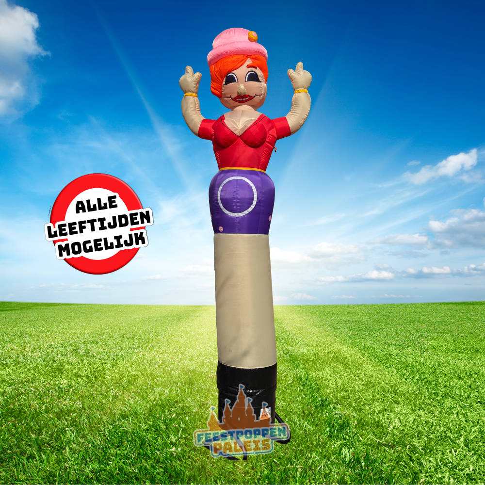 Complete Skydancer Feestende vrouw, geschikt voor alle leeftijden en jubilea