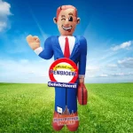 Super pensionaris man - feestpop manager alleskunner regelneef - 3,5 meter