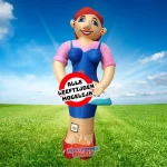 Super vrouw - feestpop jarige superwoman huisvrouw verpleegkundige zorg - alle leeftijden - 3,5 meter hoog