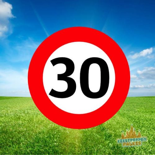 Leeftijdsbanner - verkeersbord 30 jaar