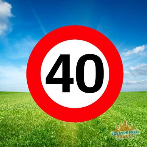 Leeftijdsbanner - verkeersbord 40 jaar