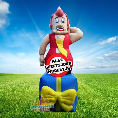Maak je verjaardag of jubileum extra bijzonder met deze feestpop van een jonge man met cadeau! Perfect voor alle leeftijden en ideaal voor het vieren van belangrijke jubileumjaren, zoals een 30e, 40e of 50e verjaardag.