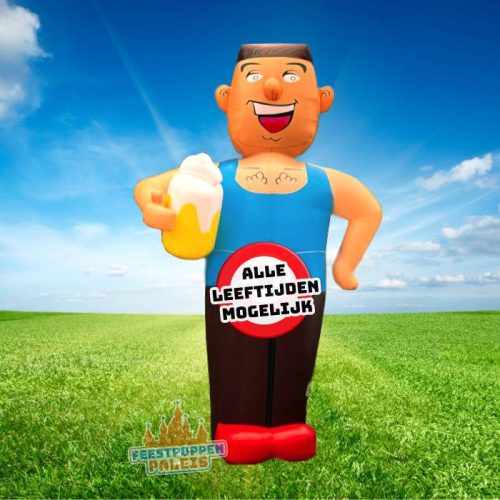 Maak je jubileumfeest extra leuk met dit opblaasfiguur van een hippe man! Perfect voor alle leeftijden, deze feestpop voegt een trendy en vrolijke sfeer toe aan je evenement. Een geweldige manier om je jubileum te vieren met stijl en humor!